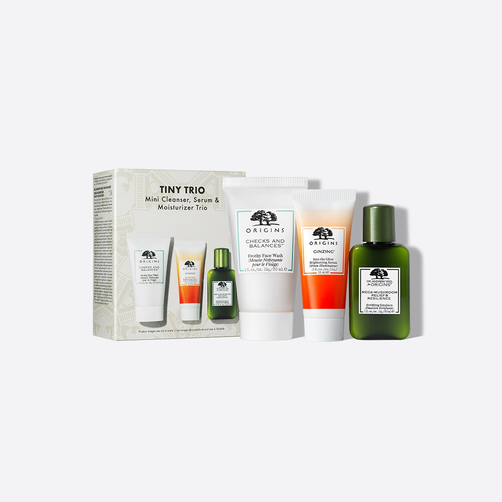 TINY TRIO Mini Cleanser, Serum & Moisturizer Trio