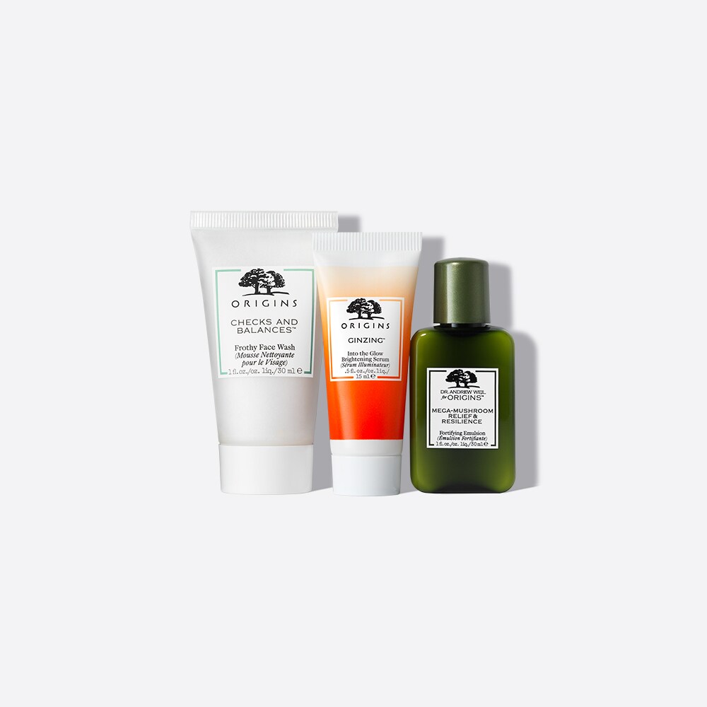 TINY TRIO Mini Cleanser, Serum & Moisturizer Trio